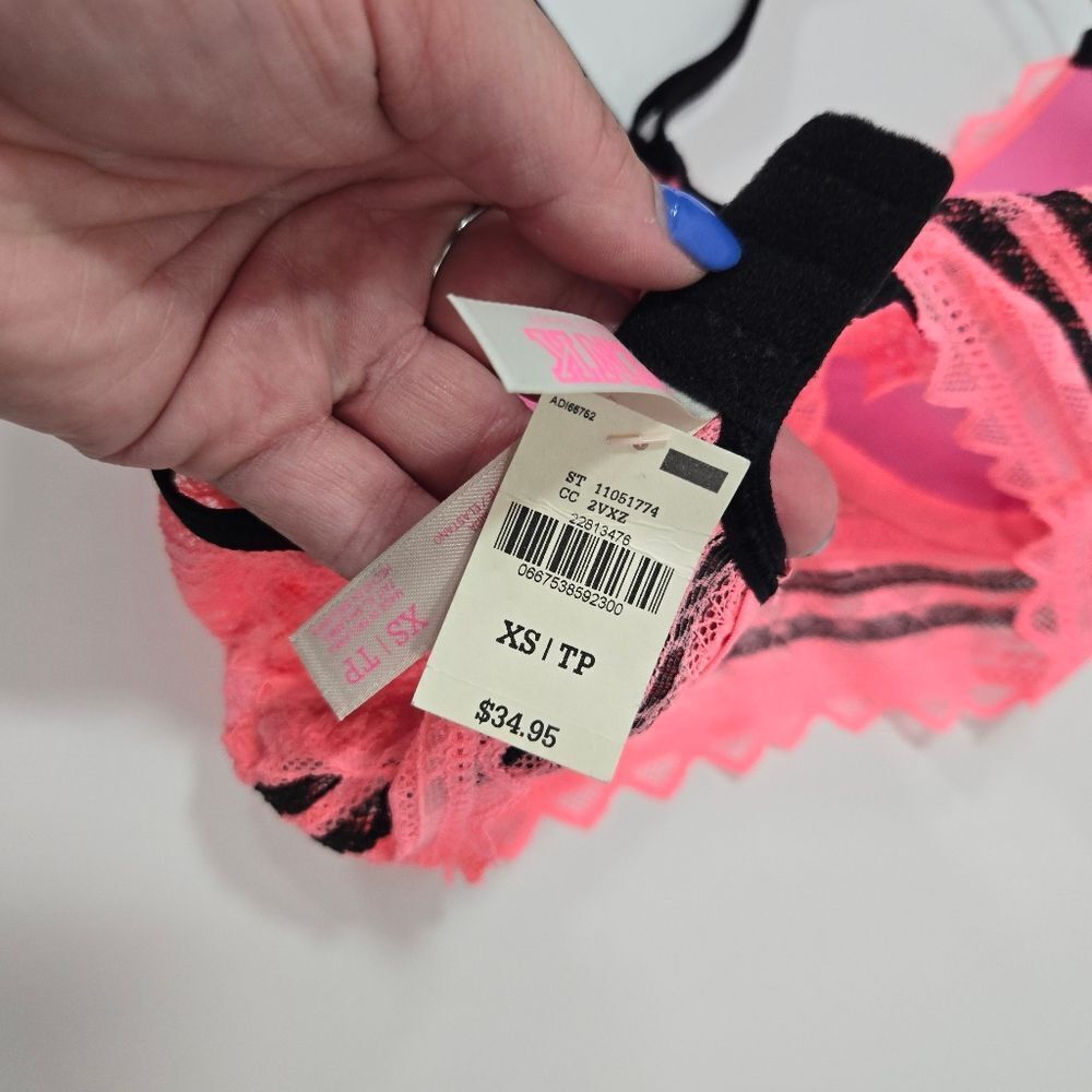 NWT PINK V. Secret racerback bright pink bra - Picture 11 of 15